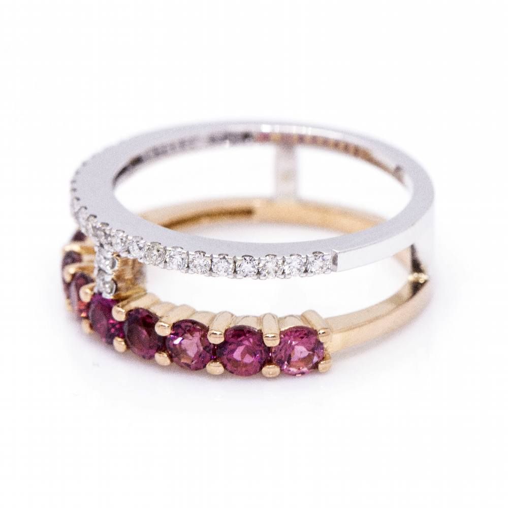 Bague en tourmalines et diamants