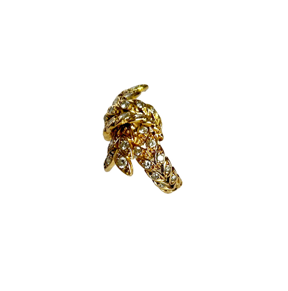 STERLÉ “knot” ring in yellow gold and diamonds (Size 52)