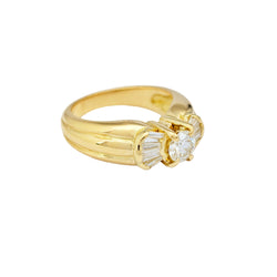 Yellow Gold and Diamond Ring