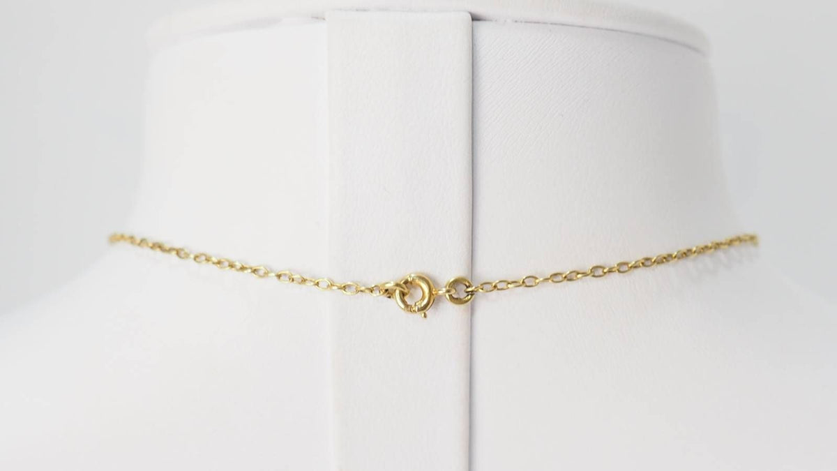Early 19th century drapery necklace in yellow gold and pearls 