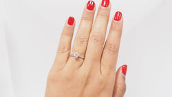 GIA certified diamond solitaire ring (0.51 carat) white gold 