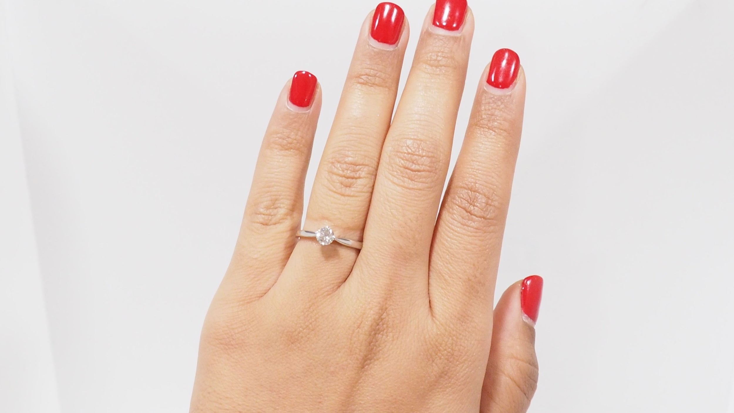 GIA certified diamond solitaire ring (0.51 carat) white gold 