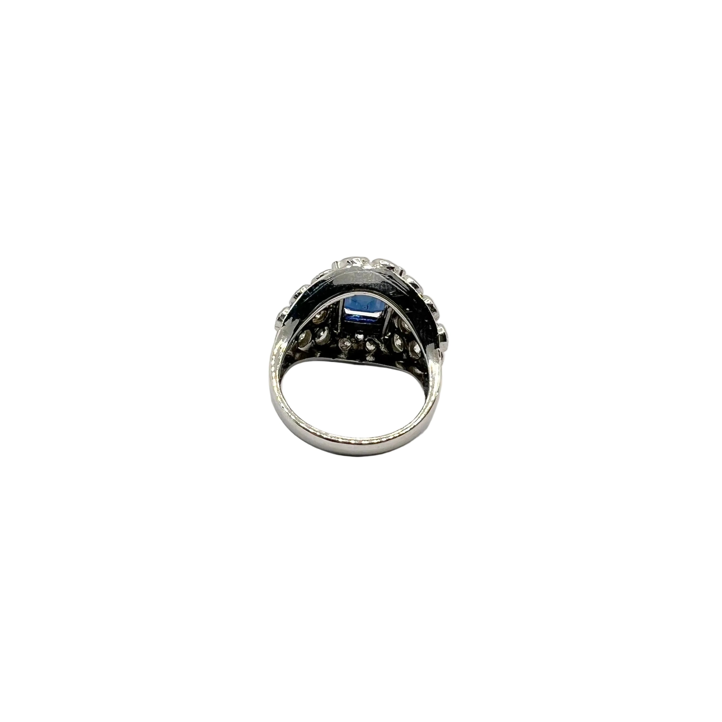 Ring Anello epoca in white gold diamonds and sapphire