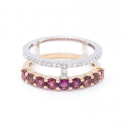 Bague en tourmalines et diamants