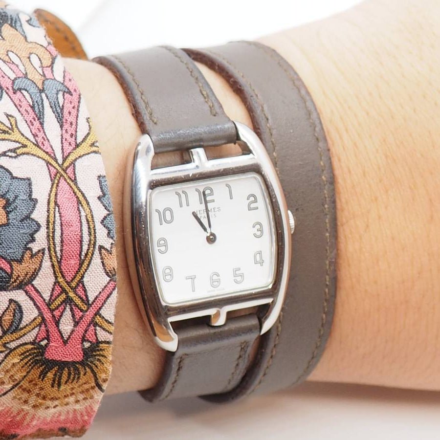 Hermès CAPE COD tonneau steel watch