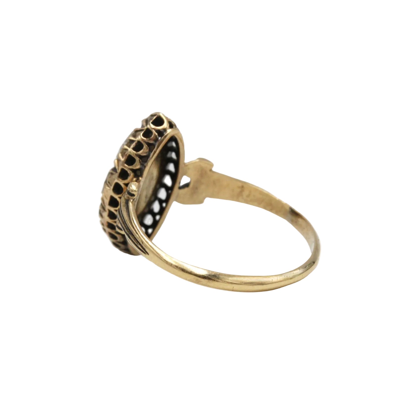 Bague Marquise en or jaune et diamants