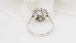 Bague Fleur en platine et diamants
