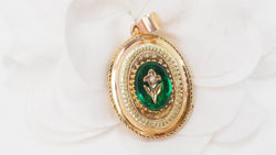 Pendentif porte photo en jaune