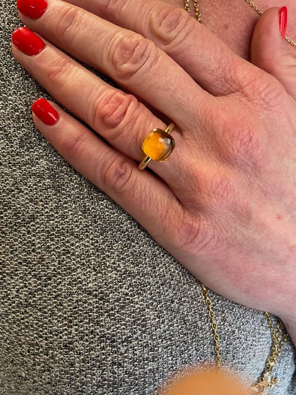 Bague POMELLATO Nudo classic citrine et or jaune