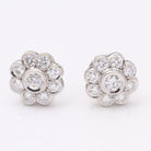 Boucles d'oreilles rosette en or 18k avec diamants