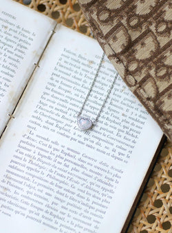 Necklace Dior Happy Birth Coeur Opale and diamonds on White Gold