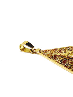 Pendentif En Or Champagne Filigrané