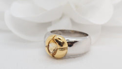 Two-Tone Gold And Citrine Ring 