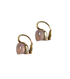 Paire de boucles d'oreilles POMELLATO Nudo Classic en or rose et quartz rose