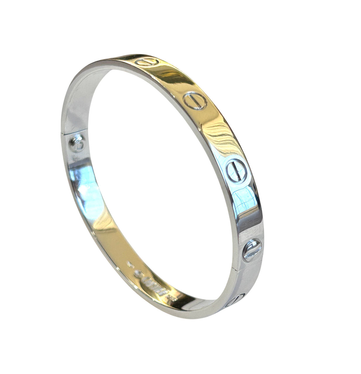 Bracelet Cartier Love en or blanc, taille 17