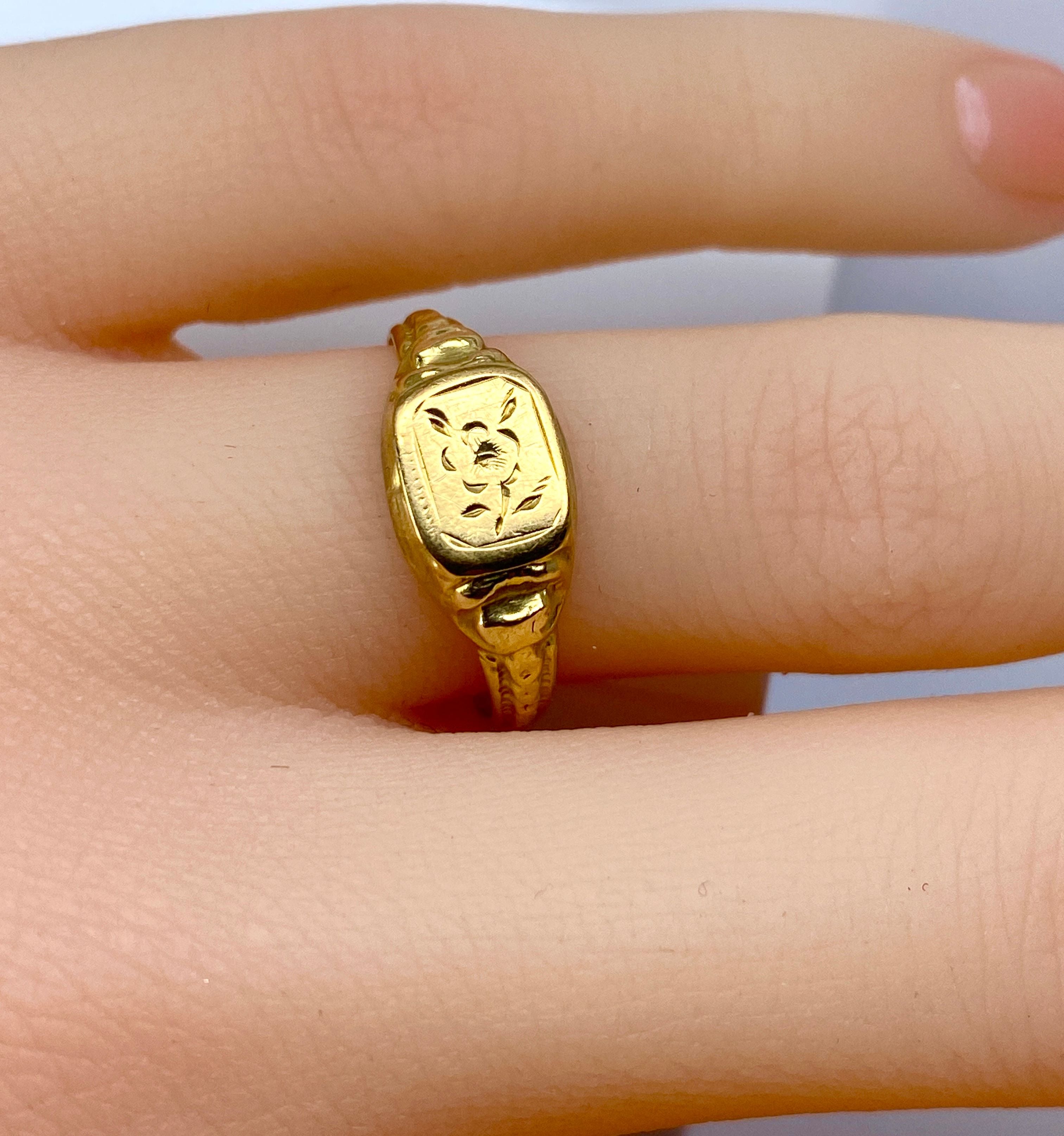 Bague Chevalière en or jaune