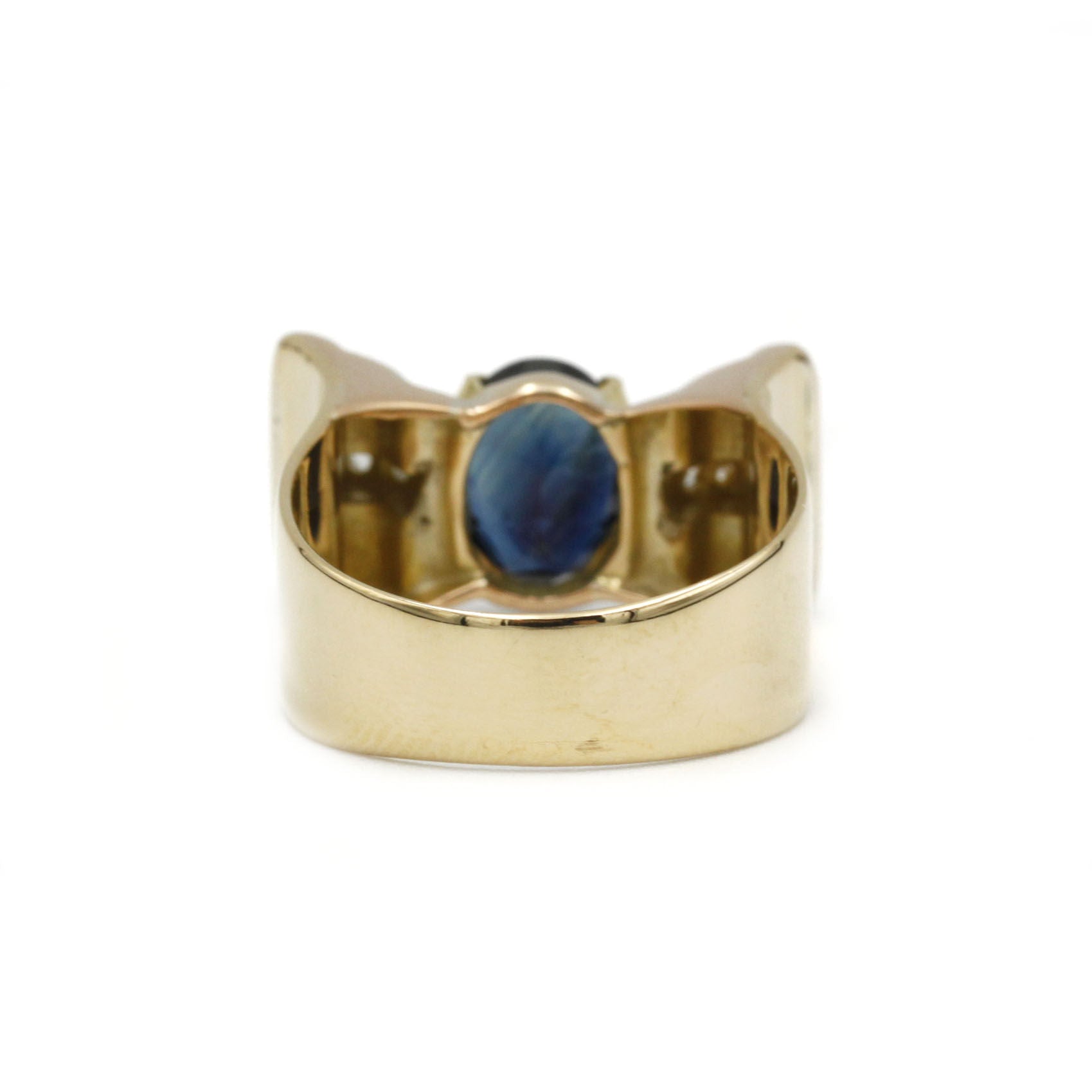 Bague - Or, Diamants & Saphir