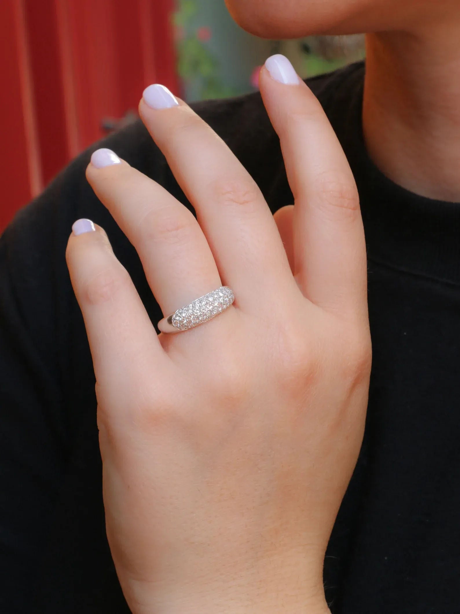 Bague jonc diamants 1 ct