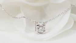 Dinh Van Le Cube diamond necklace in white gold and diamond 
