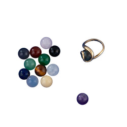 GILBERT ALBERT Bague en or jaune 18 K avec billes interchangeable