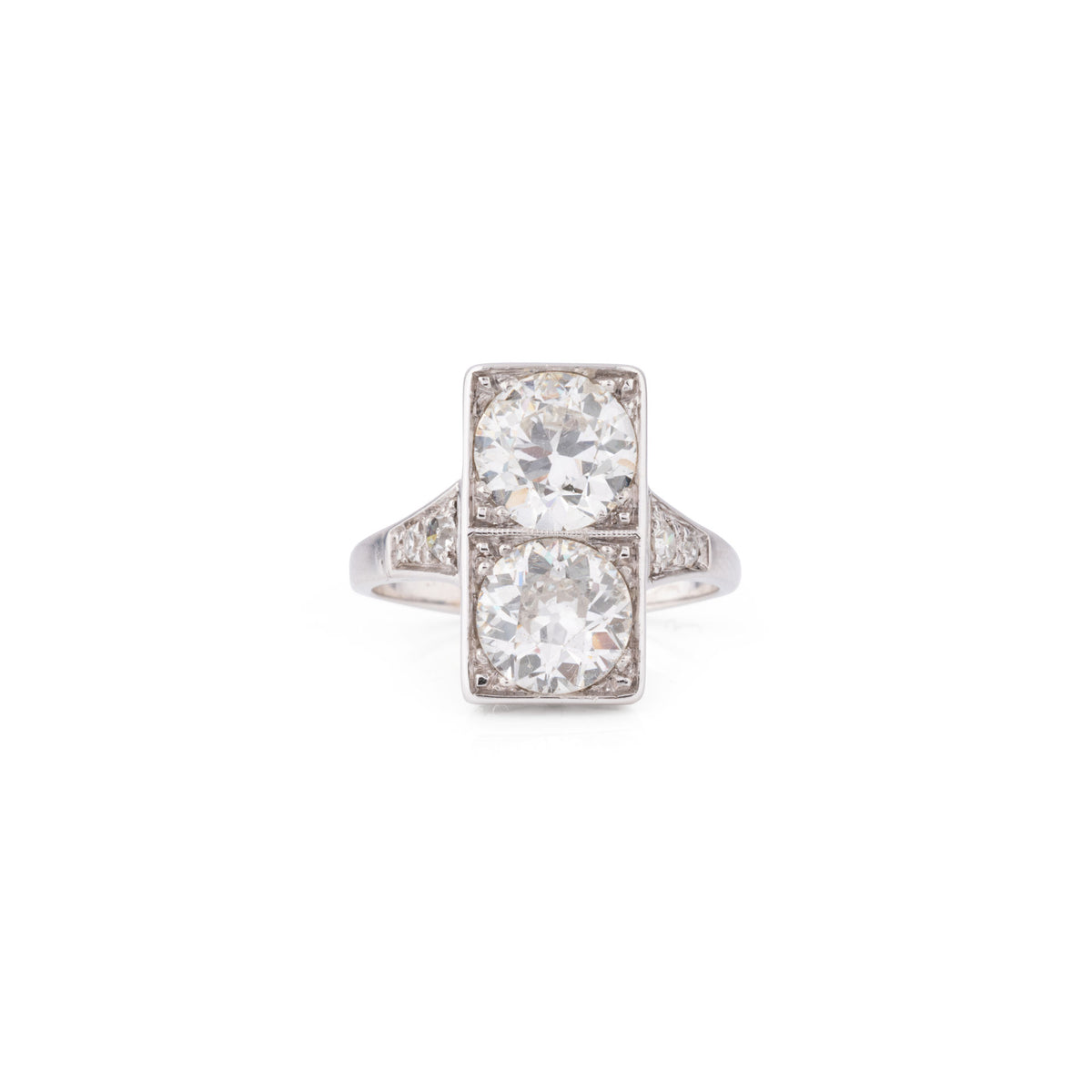 Bague Toi et Moi en or blanc et diamants