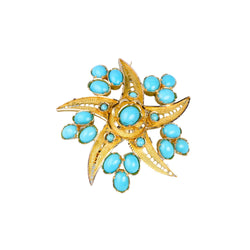 Broche Starfish « Etoile de mer » en or jaune 18 carats de l’époque Art-Déco