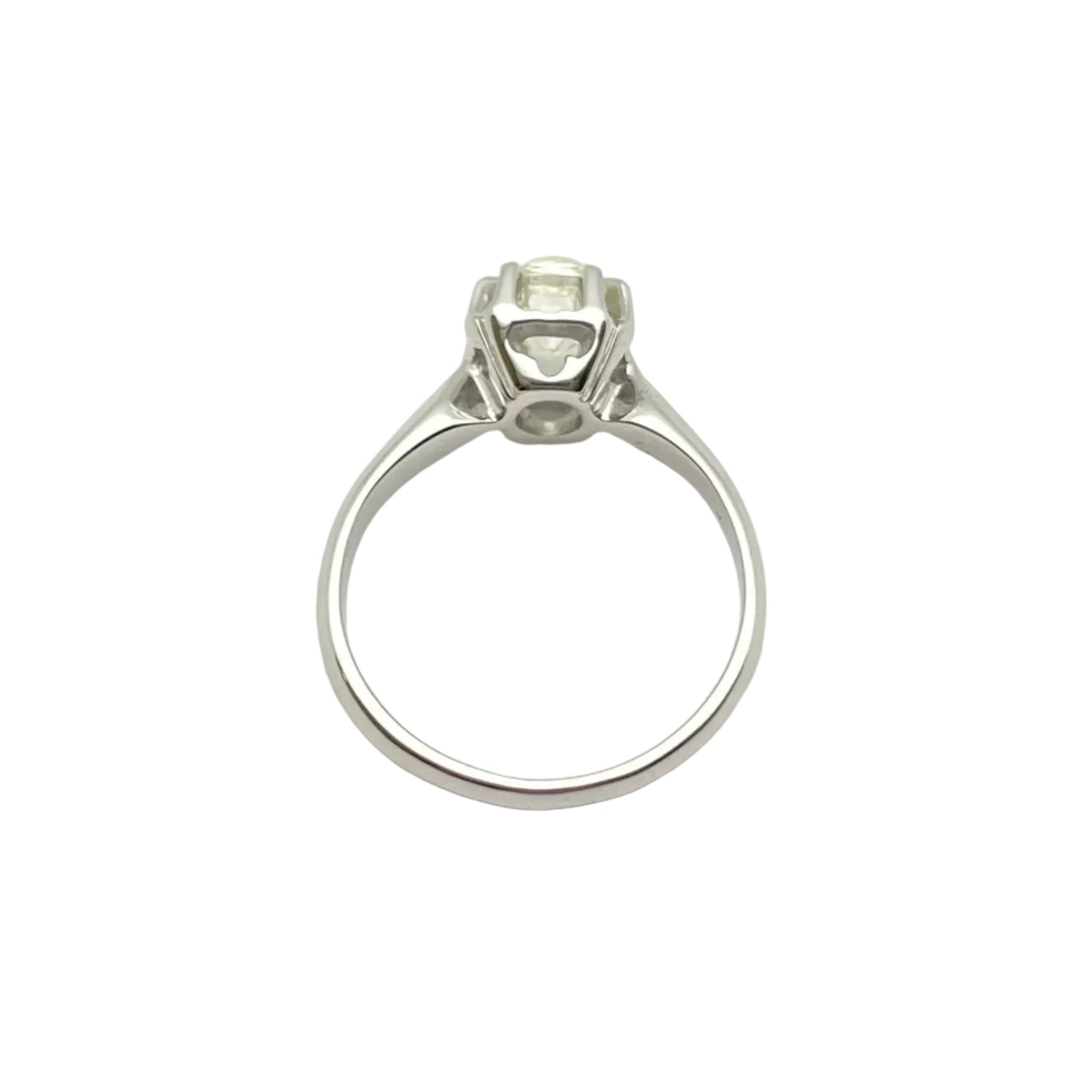 Bague Solitaire en or blanc et diamant