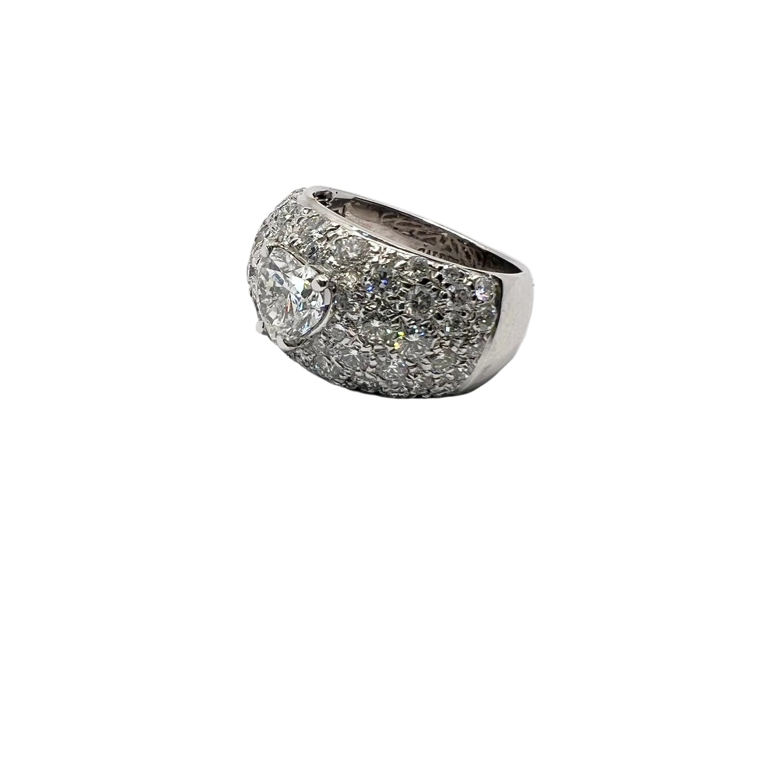 Bague en or 18 carats avec diamants naturels