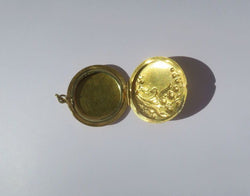 Important pendentif porte photo Muguet Art Nouveau