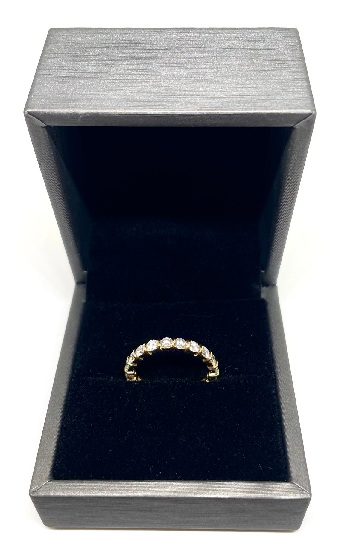Bague alliance tour complet 2cts de diamants en or rose