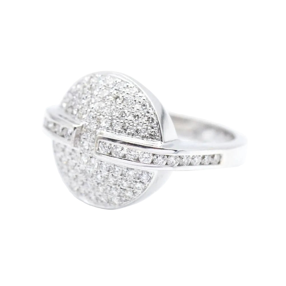 Bague POKER en or blanc avec diamants d'occasion