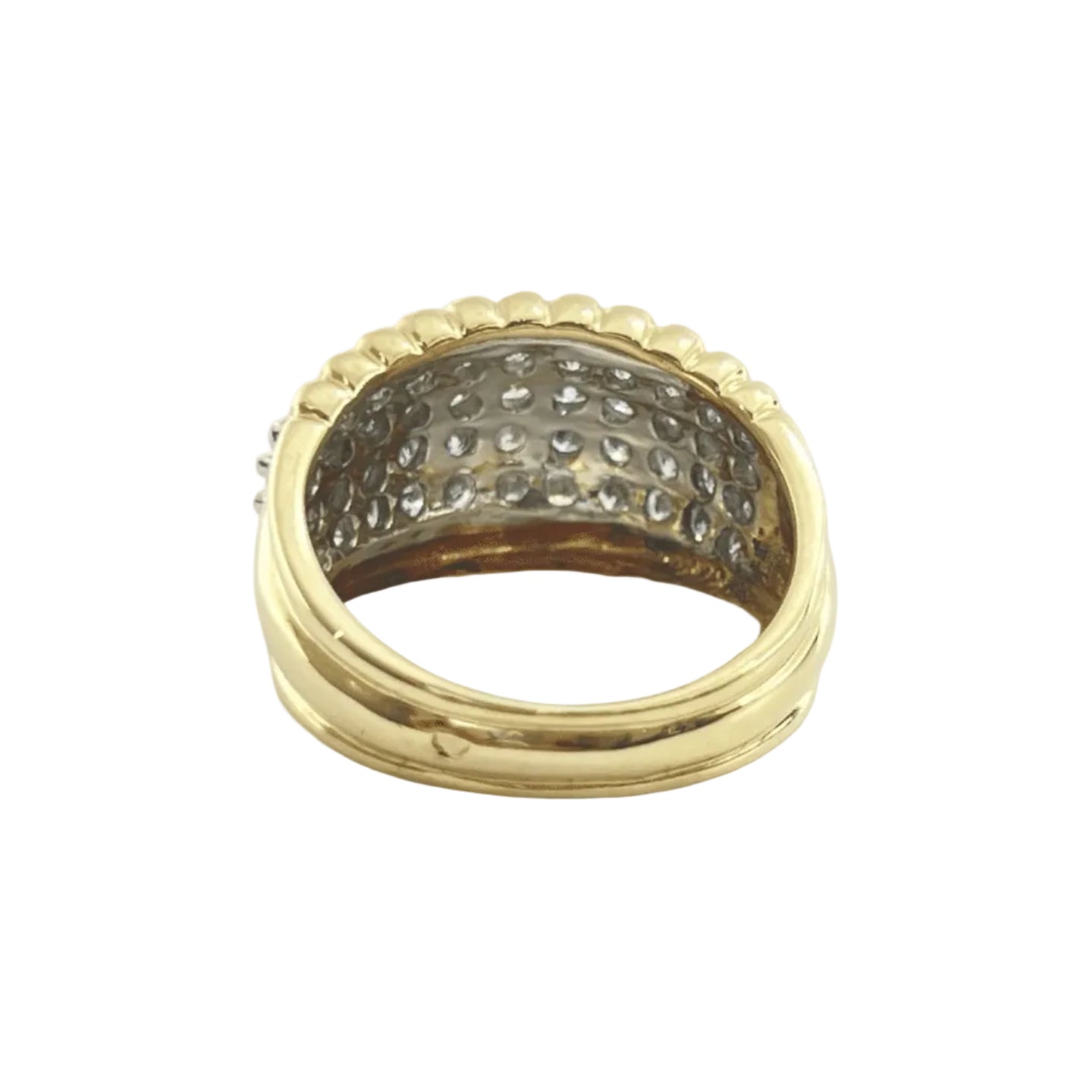 Bague Dôme en or jaune et diamants