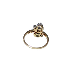 Ring Toi et Moi diamonds 0.55 Ct on Belle Epoque Gold and Platinum