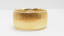 Two-tone gold and diamond cuff bracelet