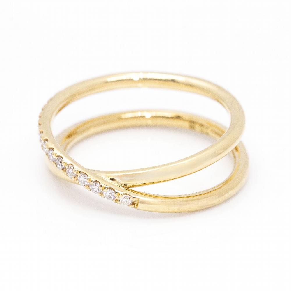 Ring HOPE in yellow gold and diamonds