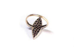 Bague marquise patriotique en or