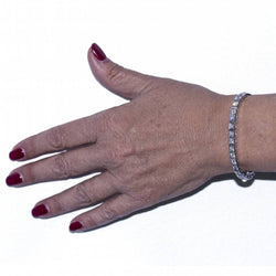 Bracelet RIVIEREde diamants en or blanc 18K