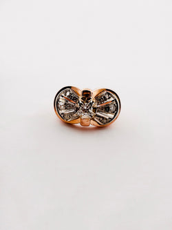 Bague Nœud diamants en or jaune