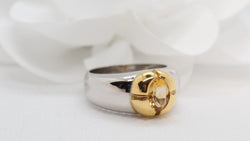 Two-Tone Gold And Citrine Ring 