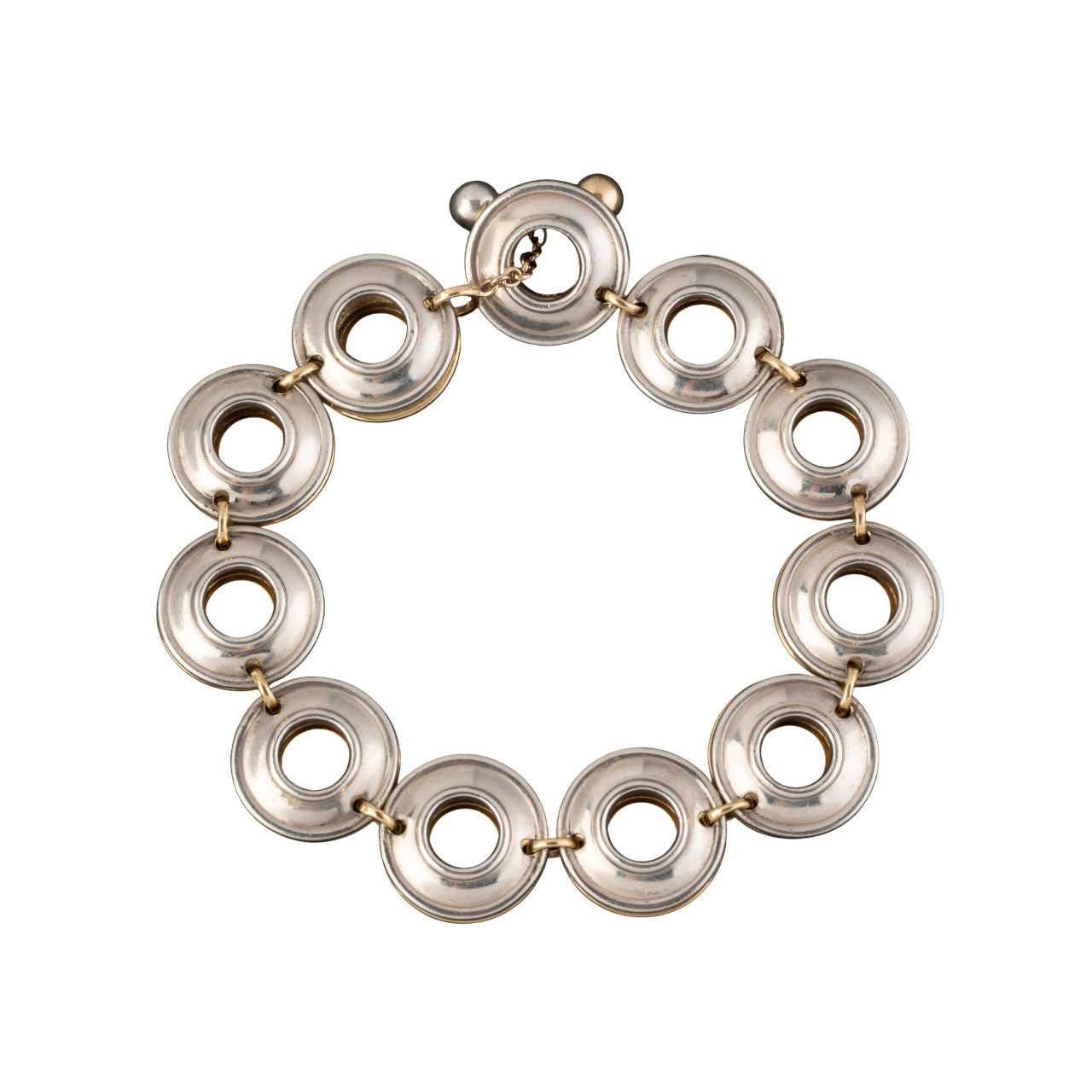 TIFFANY & CO. two-tone mesh bracelet in yellow gold and silver
