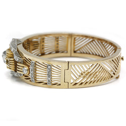 Bracelet TANK - Or, Platine & Diamants