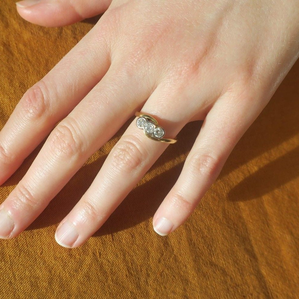 Bague trilogie diamants 0,50ct