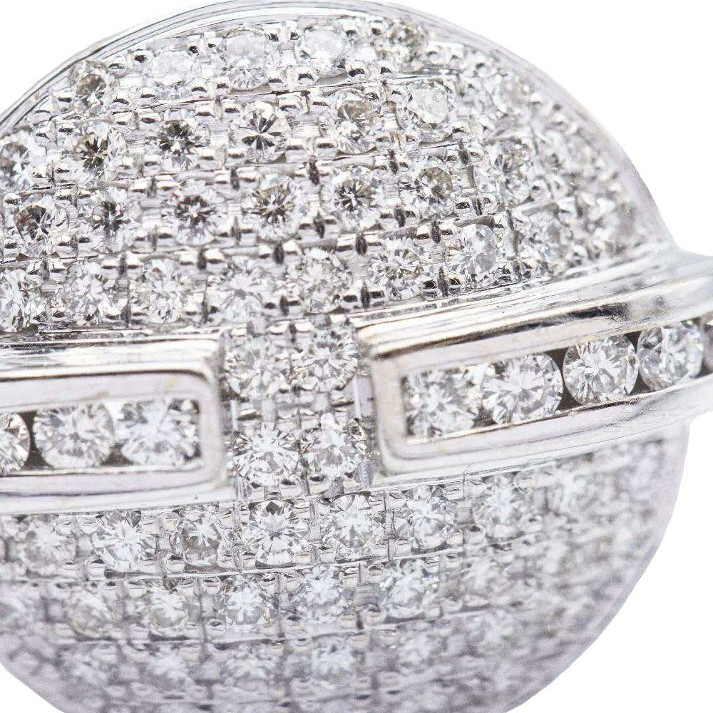 Bague POKER en or blanc avec diamants d'occasion
