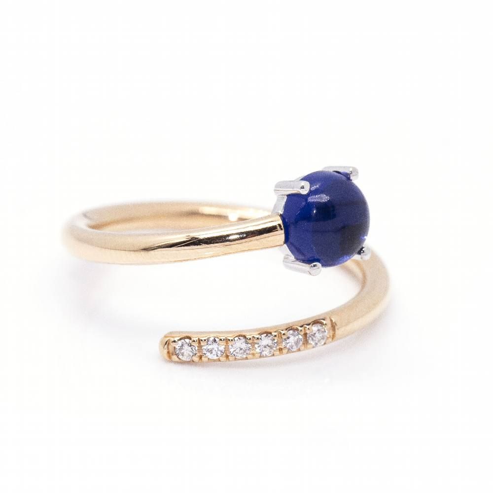 Ring RAY in sapphire and gold