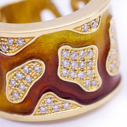 Bague en or et émail d'occasion