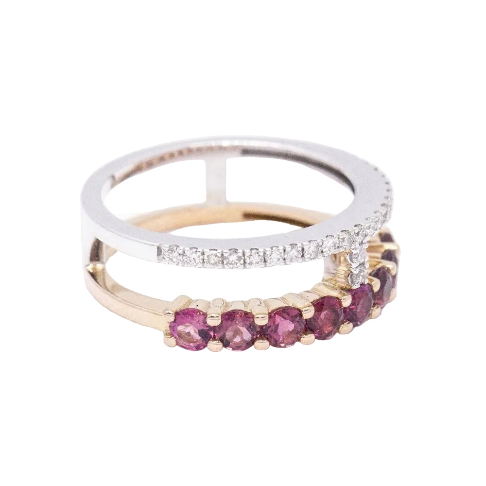 Bague en tourmalines et diamants