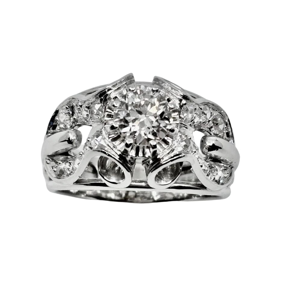 Bague en platine et diamant Epoque 1950