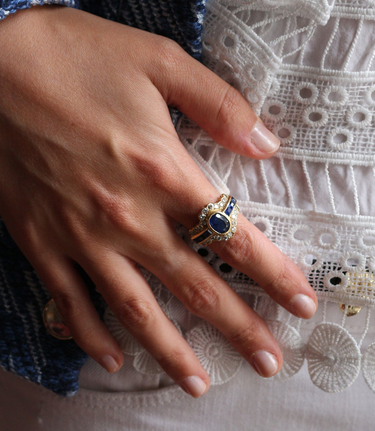 Sapphire And Diamond Ring