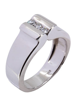 Bague trilogie diamants en or blanc