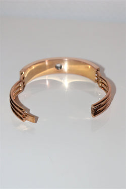 Bracelet Napoléon III Or Rose Et émail Noir